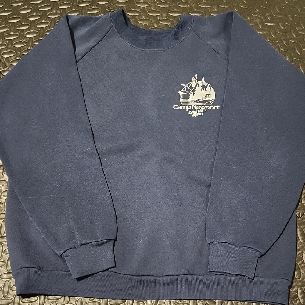 Vintage Newport Men's Deep Blue Crewneck Sweater